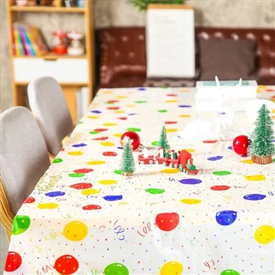 Umweltfreundliches Material PE-Einweg-Ballon-Tischdecke, bunte Feiertagsparty-Tischdecke, wasserdichte und ölbeständige dekorative Tischdecke
